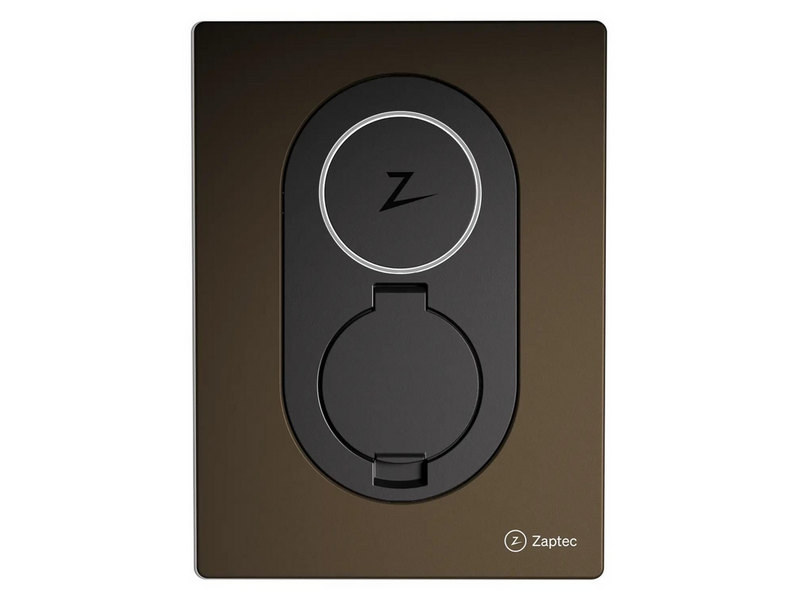 Zaptec Go Front Cover, Wood Brown