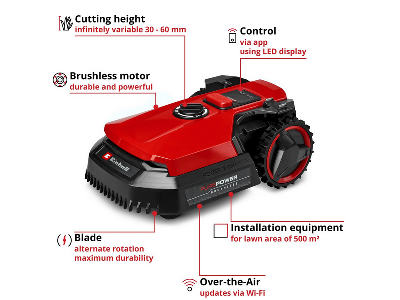 Einhell Freelexo 500 robotic lawnmower 500 m²