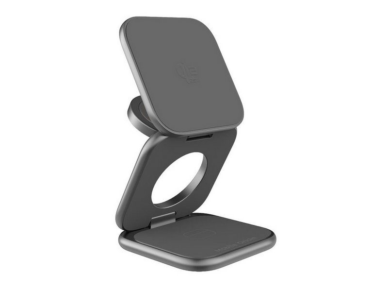 Mobile Origin 3in1 Qi2 25W UltraSlim Foldable Charger PW36 MagSafe Compatible Space Grey