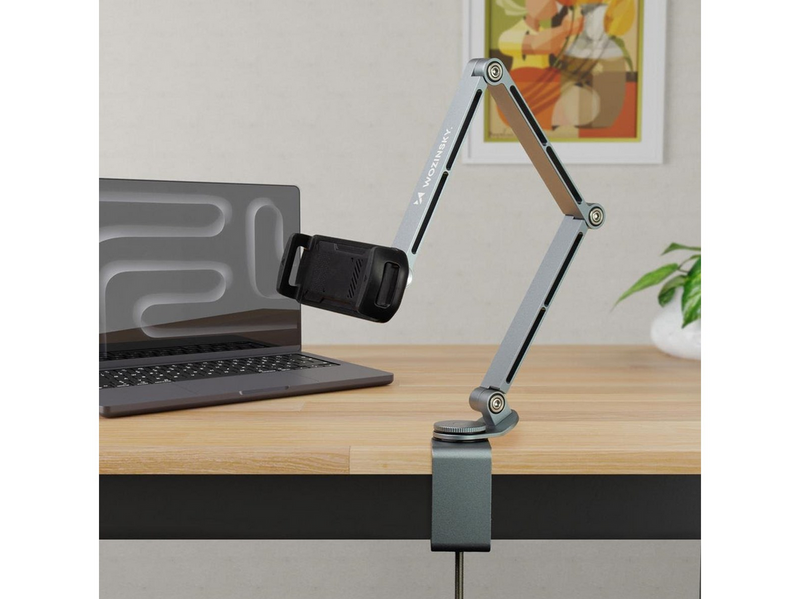Wozinsky WTY0YS1 magnetic holder 360° rotating solid for phone and tablet - gray