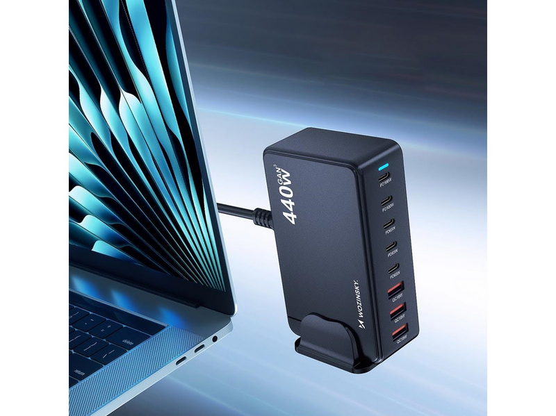 Wozinsky WSL-440 440W Gan QC3 Charging Station - Black