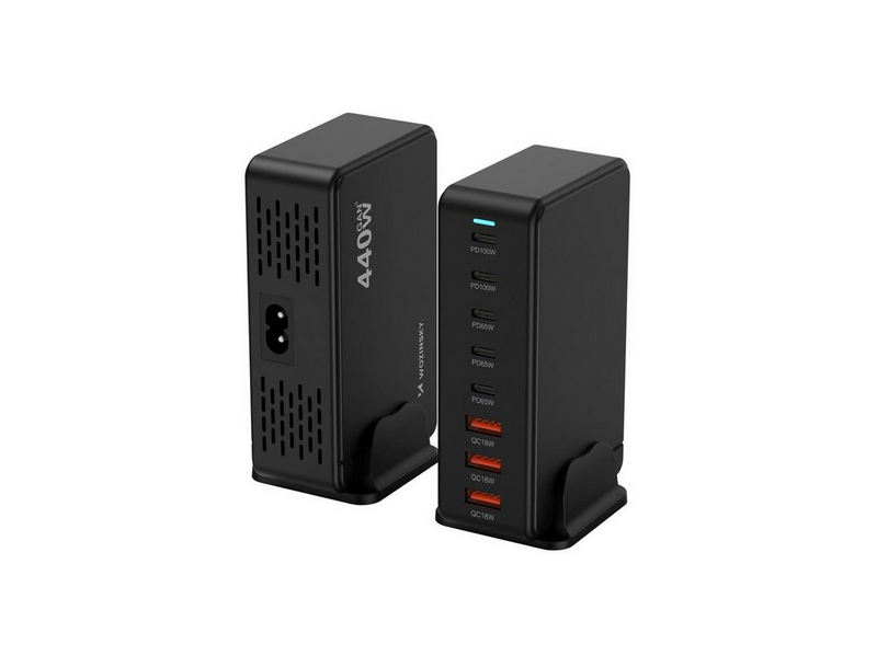Wozinsky WSL-440 440W Gan QC3 Charging Station - Black
