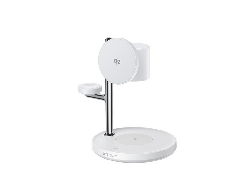 Joyroom JR-W23 Qi2 4-in-1 desktop charger with built-in inductive night light - white