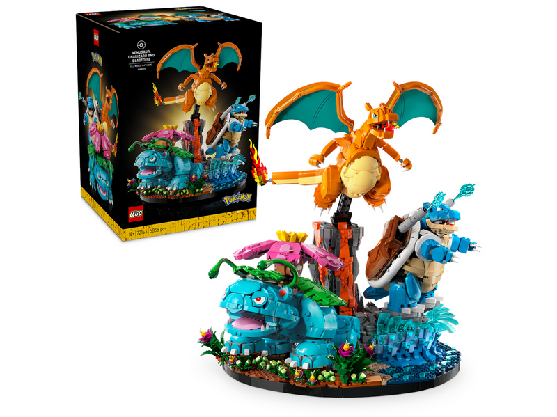 LEGO Pokémon 72153 Bisaflor, Glurak und Turtok