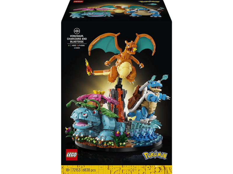 LEGO Pokémon 72153 Bisaflor, Glurak und Turtok