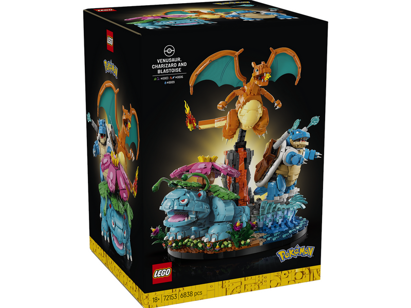 LEGO Pokémon 72153 Bisaflor, Glurak und Turtok