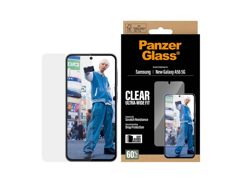 PanzerGlass Screen Protector Samsung Galaxy A57 | Ultra-Wide Fit w. EasyAligner
