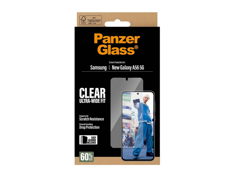 PanzerGlass Screen Protector Samsung Galaxy A57 | Ultra-Wide Fit w. EasyAligner