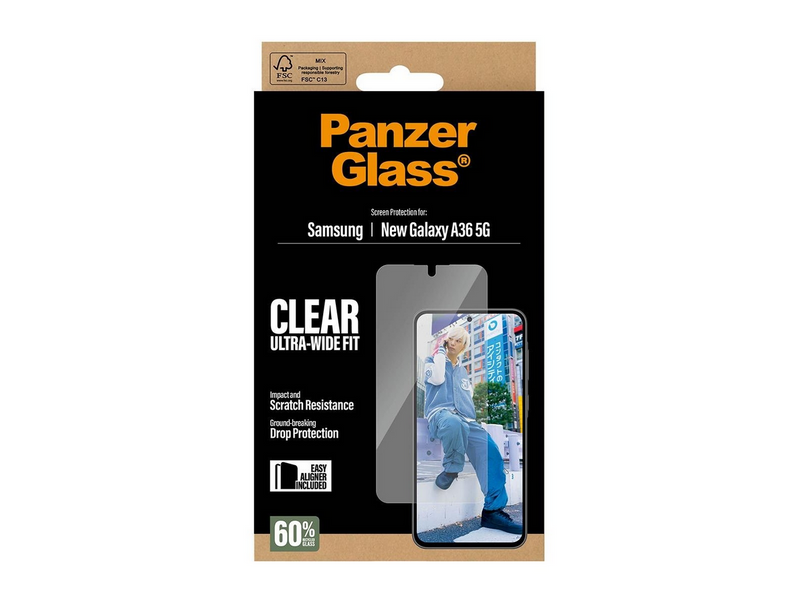 PanzerGlass Screen Protector Samsung Galaxy A37 | Ultra-Wide Fit w. EasyAligner