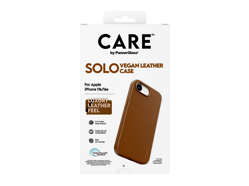 CARE by PanzerGlass Solo Case Brown iPhone 17e | 16e