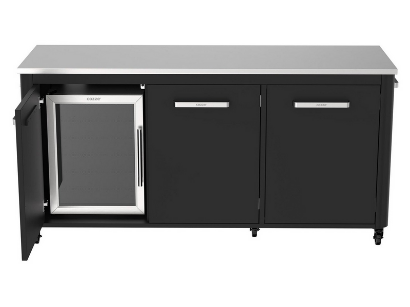 cozze Fridge with steel frame and glass front 60 litres