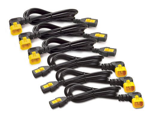 APC AP8706R-WW Stromkabel-Set (je 6), verriegelbar, C13 auf C14 (90 Grad), 1,8 m