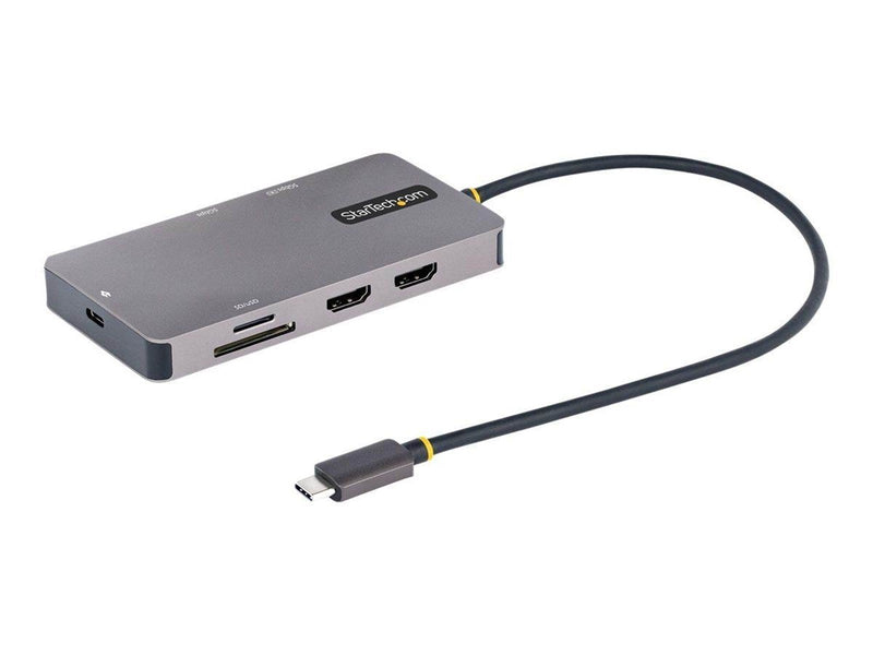 StarTech.com USB C Multiport Adapter Dual HDMI Video 4K 60Hz 2-Port 5Gbps USB-A 3.1 Hub 100W