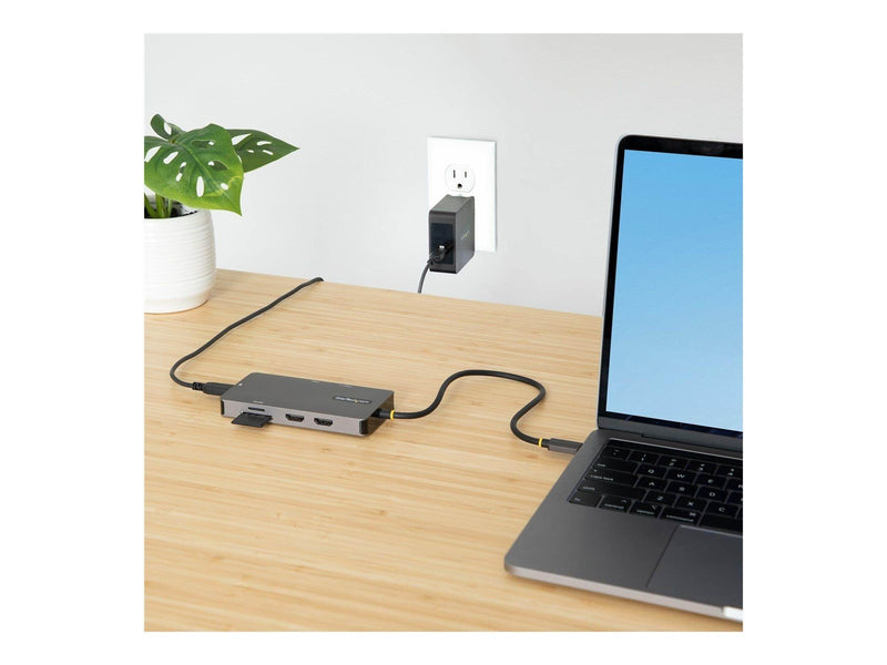 StarTech.com USB C Multiport Adapter Dual HDMI Video 4K 60Hz 2-Port 5Gbps USB-A 3.1 Hub 100W
