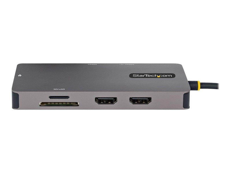 StarTech.com USB C Multiport Adapter Dual HDMI Video 4K 60Hz 2-Port 5Gbps USB-A 3.1 Hub 100W