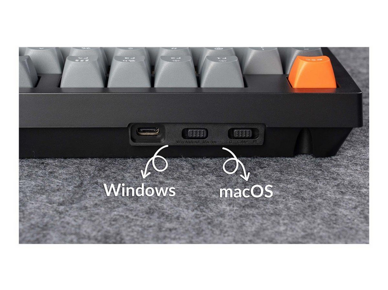 Keychron K10 MAX QMK/VIA Wireless Tri-Mode - Super Banana - Gaming Tastatur - Full-Size - Nordic ISO - Schwarz