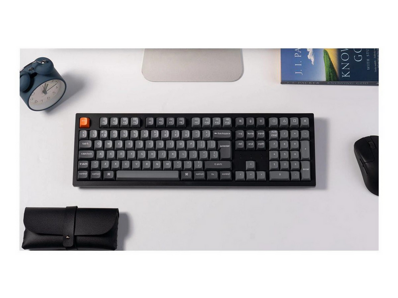 Keychron K10 MAX QMK/VIA Wireless Tri-Mode - Super Banana - Gaming Tastatur - Full-Size - Nordic ISO - Schwarz