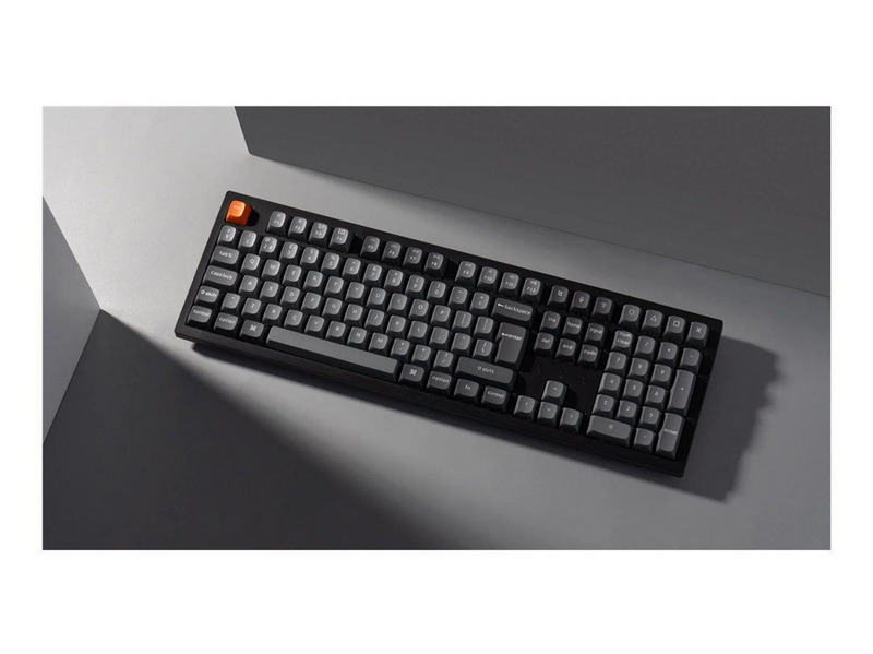 Keychron K10 MAX QMK/VIA Wireless Tri-Mode - Super Banana - Gaming Tastatur - Full-Size - Nordic ISO - Schwarz