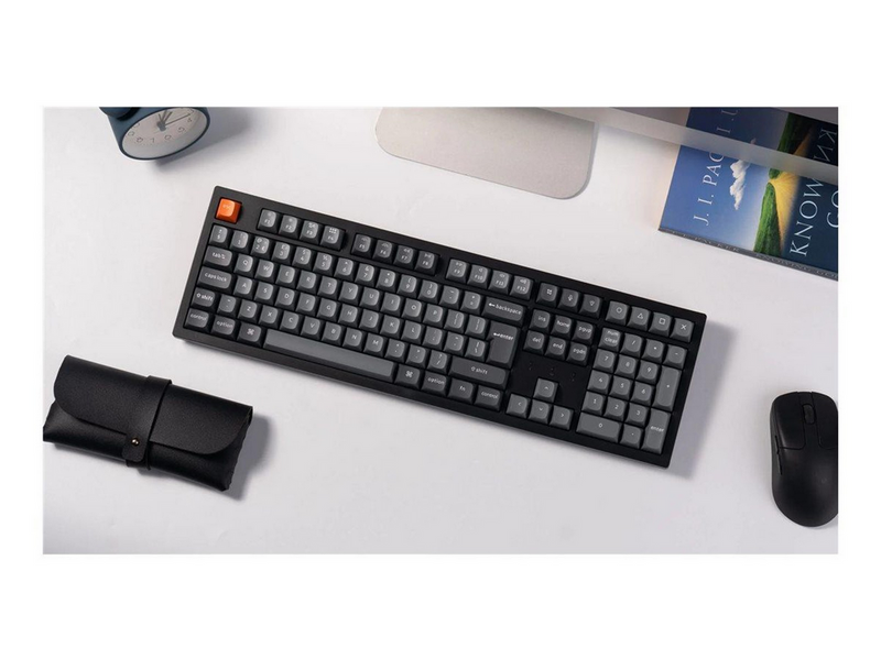 Keychron K10 MAX QMK/VIA Wireless Tri-Mode - Super Banana - Gaming Tastatur - Full-Size - Nordic ISO - Schwarz