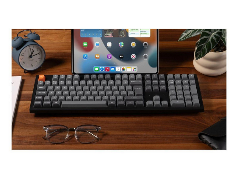 Keychron K10 MAX QMK/VIA Wireless Tri-Mode - Super Banana - Gaming Tastatur - Full-Size - Nordic ISO - Schwarz