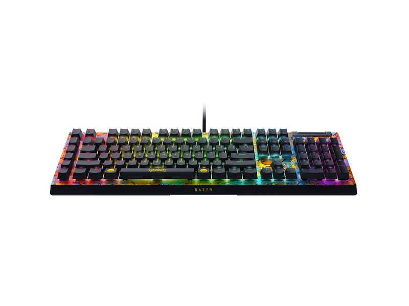 Razer BlackWidow V4 X - Green Mechanical (Clicky) - Pokémon Kanto Starters Edition - Gaming Tastatur - Full-Size - Englisch (US) - Gelb