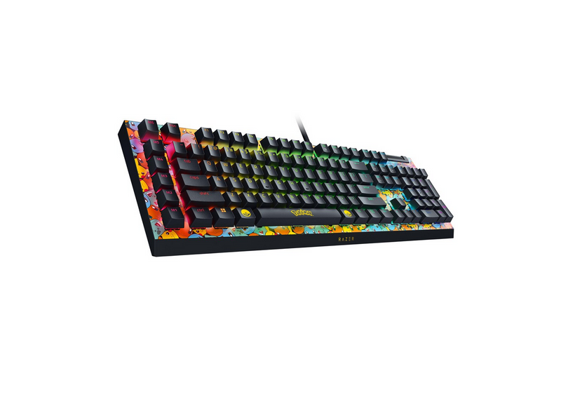 Razer BlackWidow V4 X - Green Mechanical (Clicky) - Pokémon Kanto Starters Edition - Gaming Tastatur - Full-Size - Englisch (US) - Gelb
