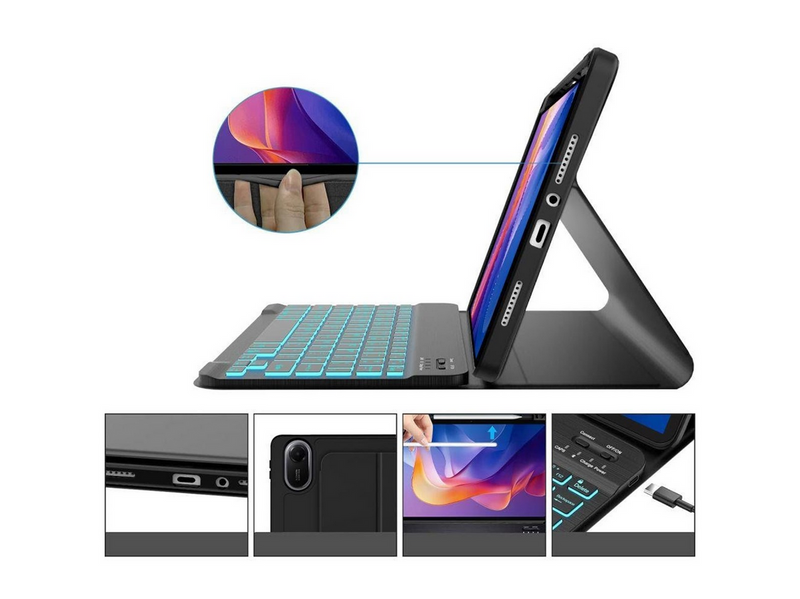 Tech-Protect SC Pen Case for Xiaomi Redmi Pad 2 11.0 with Keyboard (US International) - Black