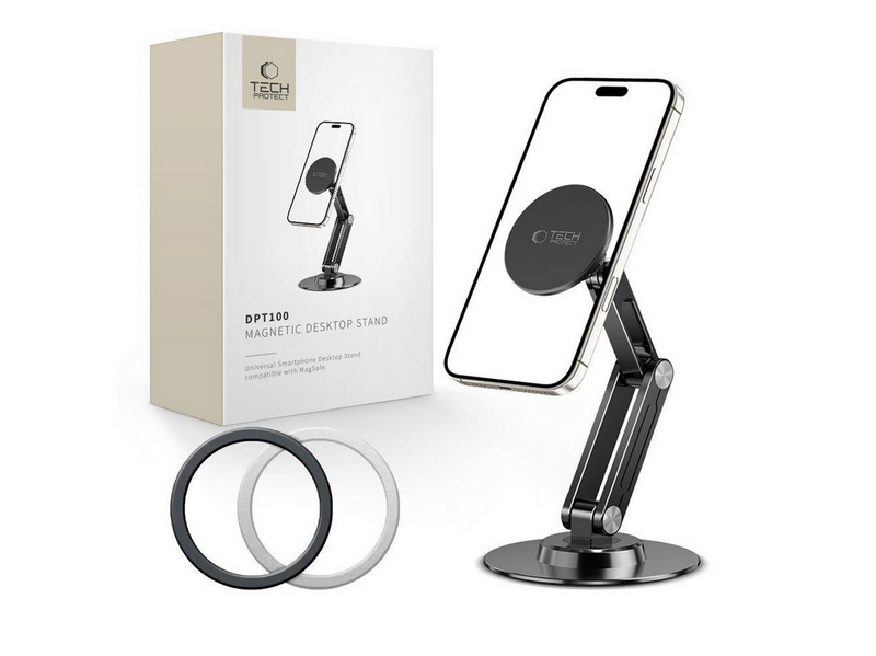Tech-Protect DPT100 Magnetic MagSafe Desk Phone Holder - Black