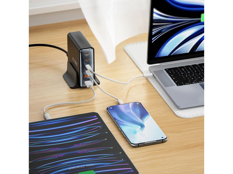 Tech-Protect DC80W-GAN 6-PORT PD80W/QC3.0 Charging Station - Black