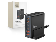 Tech-Protect DC80W-GAN 6-PORT PD80W/QC3.0 Charging Station - Black