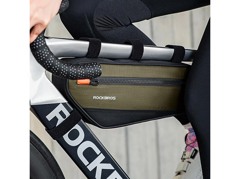 Rockbros Bicycle Bag 1.7 L for Frame - Green and Black