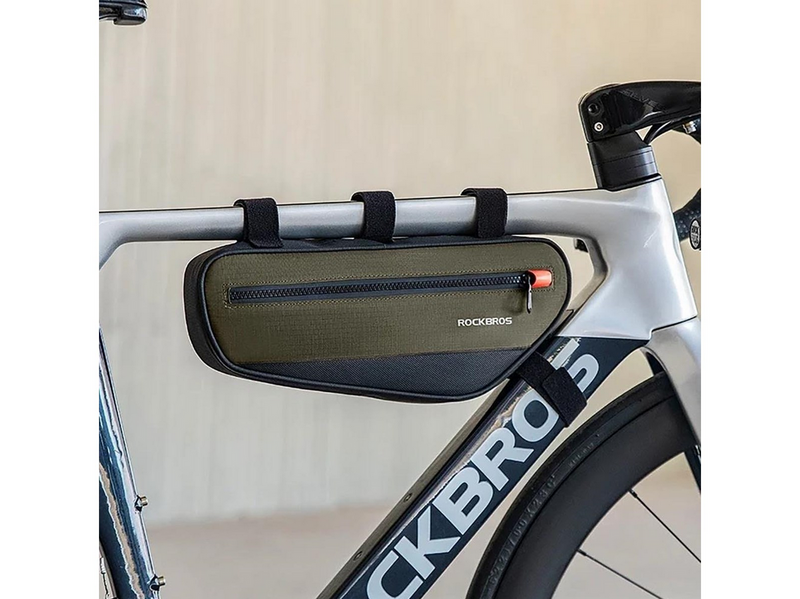 Rockbros Bicycle Bag 1.7 L for Frame - Green and Black