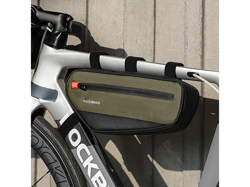 Rockbros Bicycle Bag 1.7 L for Frame - Green and Black
