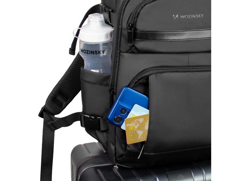 Wozinsky WPW-20L Travel Backpack with Laptop Pocket 40x20x25 cm for the Luggage Hold - Black
