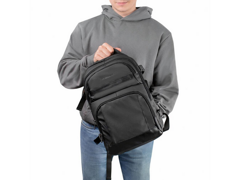 Wozinsky WPW-20L Travel Backpack with Laptop Pocket 40x20x25 cm for the Luggage Hold - Black