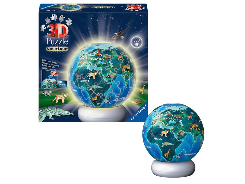 Ravensburger 3D Puzzle-Ball Nightlight The Earth by Night (72) 3D Puzzle