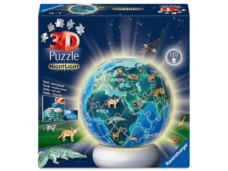 Ravensburger 3D Puzzle-Ball Nightlight The Earth by Night (72) 3D Puzzle