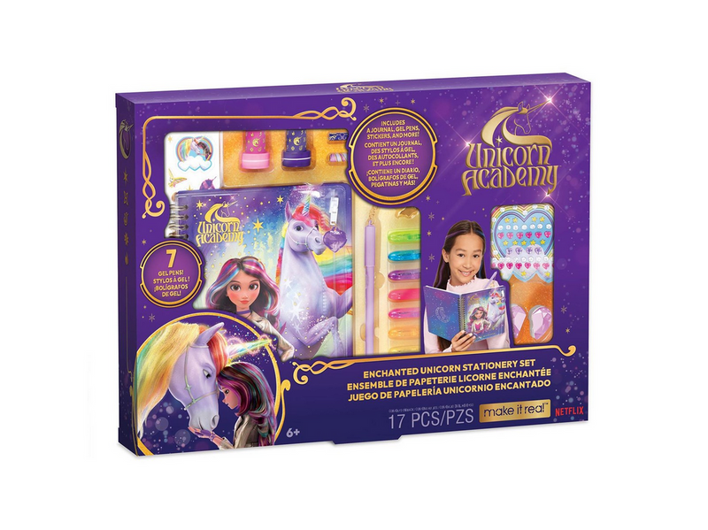 Make It Real Stationery Set Unicorn Academy Enchanted Unicorn