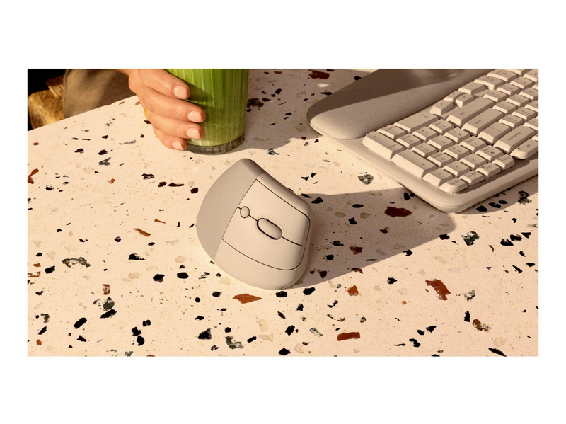 Logitech Lift Right Vertical - Sand - Vertical mouse (Sand)