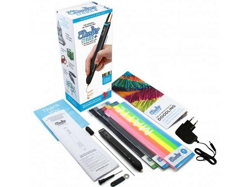3Doodler Filament / Create+ & Pro+ / 250 / PLA / black, white, transparent, transparent blue, gray / “Clearly Glacier Mix”