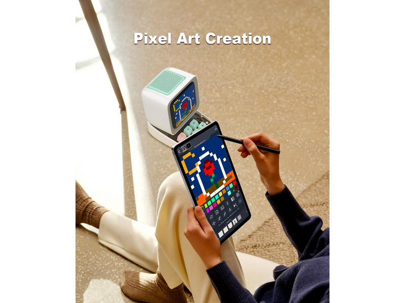 Divoom DitooPro Retro Pixel Art Bluetooth Speaker - White