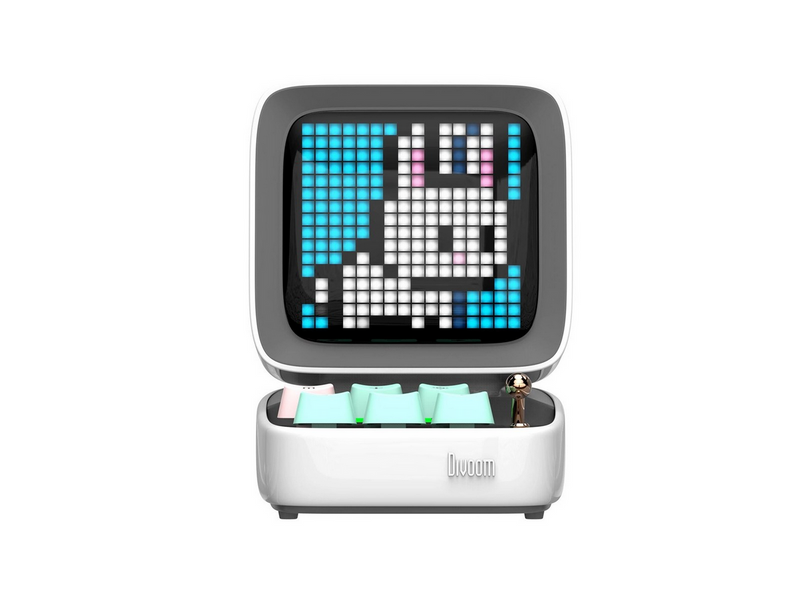 Divoom DitooPro Retro Pixel Art Bluetooth Speaker - White