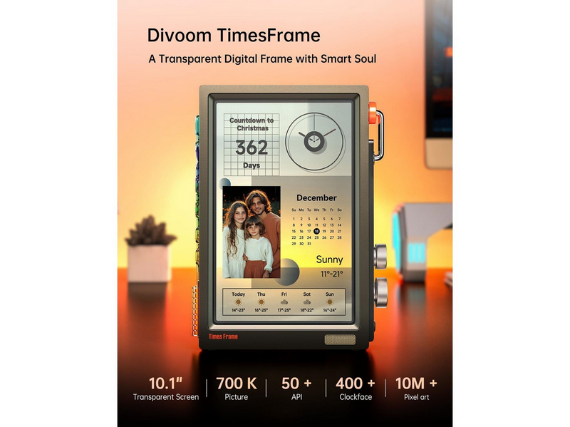 Divoom Times Frame 10.1" Digital Frame - Black