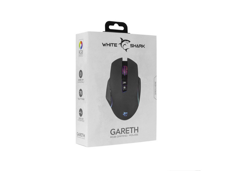 White Shark GARETH Wired - Gaming Maus (Schwarz)
