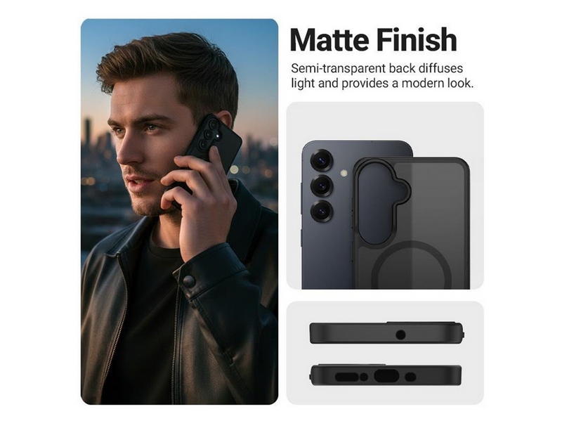 CRONG Hybrid Matte Magnetic - MagSafe Case Samsung Galaxy A56 (Black)