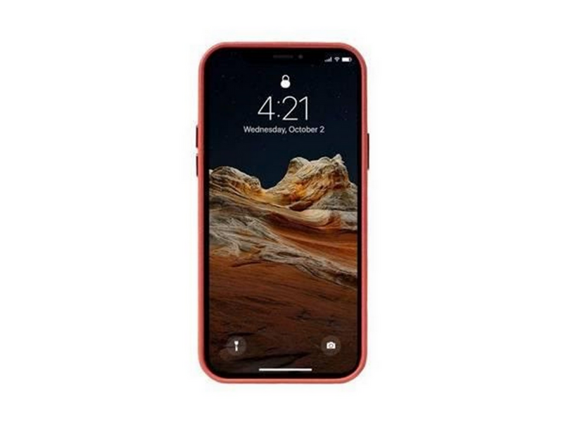 CRONG Essential Cover - iPhone 12 Pro Max Faux Leather Case (Red)