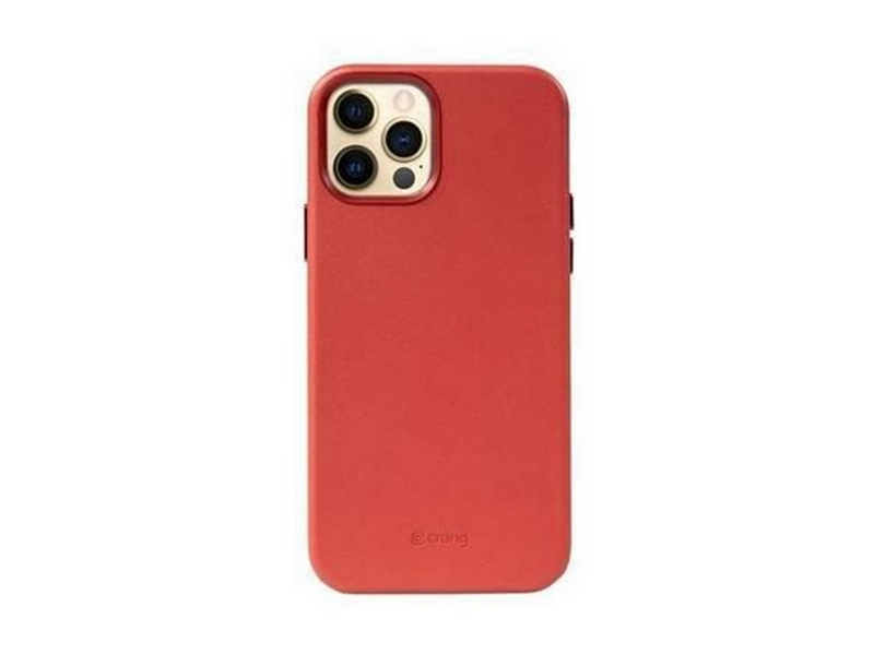 CRONG Essential Cover - iPhone 12 Pro Max Faux Leather Case (Red)
