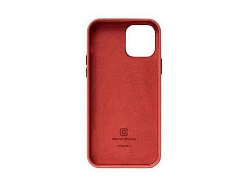 CRONG Essential Cover - iPhone 12 Pro Max Faux Leather Case (Red)