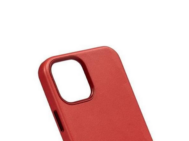 CRONG Essential Cover - iPhone 12 Pro Max Faux Leather Case (Red)