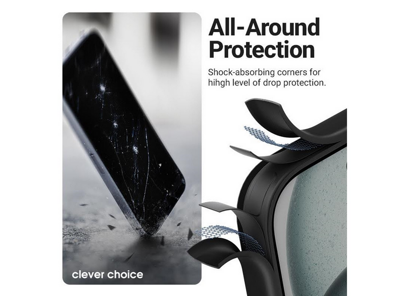 CRONG Hybrid Frost MAG Cover - MagSafe iPhone 17 Case (Black)
